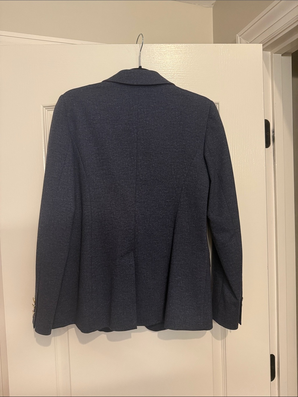Talbots Navy One-Button Women's Blazer with Gold Accent - Picture 3 of 4